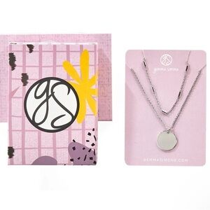 New GEMMA SIMONE Layered Disc Pendant Necklace